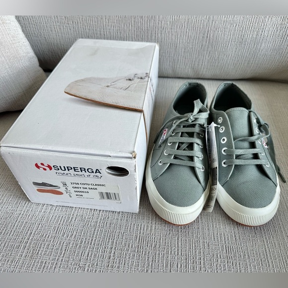 NWT Superga 2750 Cotu Classic Sneakers in Grey - Picture 6 of 6